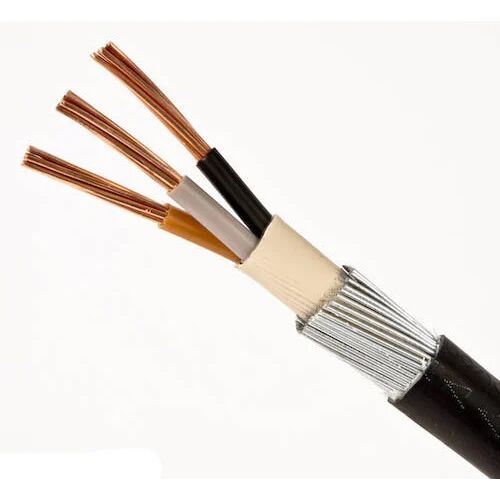 PVC Armoured Copper Cables, for Power Transmission, Color : Black