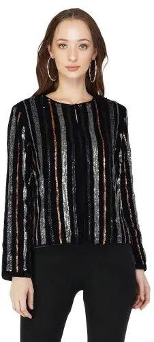 Sequin Stripes Jacket