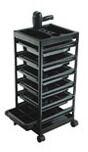 N.R. Beauty Plastic Trolley, Color : Black