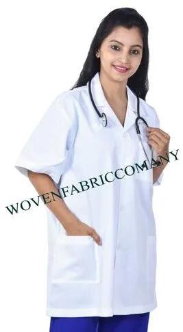 Half Lab Coats, Color : White