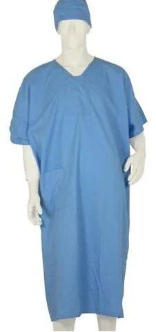 Non-Wooven Plain Patient Gown, Size : Large