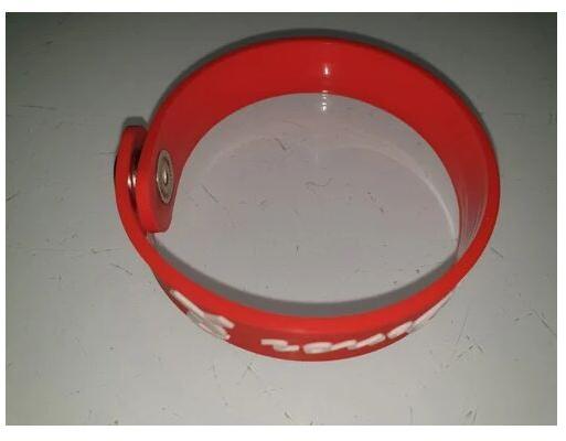 Silicone Printed Silicon Wristband, Color : Red