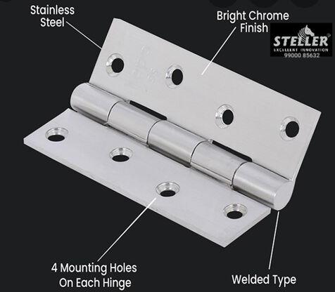 Steller Polished Stainless Steel Welded Hinges, Feature : Fine Finished