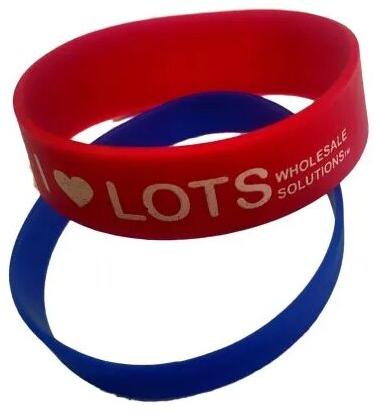 Printed Silicon Promotional Rubber Wristbands, Size : 18 mm