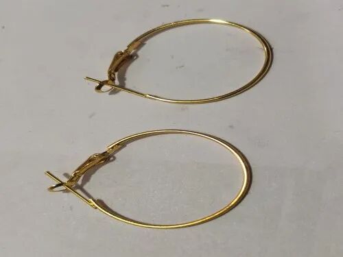 Round Brass Gold Plated Hoop Earring