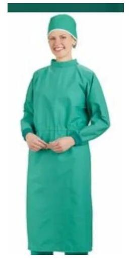 Green Surgeon Gown, Pattern : Plain