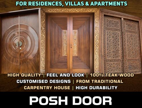 Nilambur Teak Wood Premium Doors, For Home, Size : 200