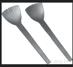 Stainless Steel Salad Servers, Color : Silver