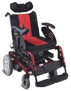 Motorized Wheelchair, Color : Red Black
