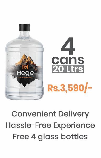 Hege Natural Mineral Water 4 cans 20 ltrs