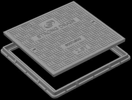 Black FRP Square Manhole Cover, Size : 30 Inches