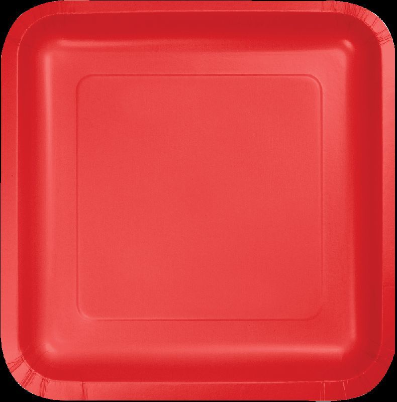 Calssic Red Square Paper Plates