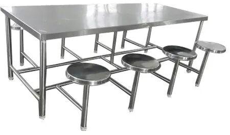 Stainless Steel Dining Table, for Hotel Restaurant, Shape : Rectangular