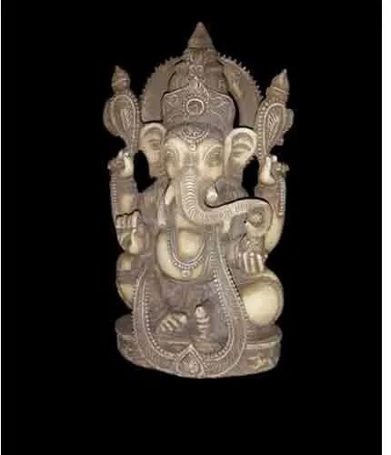 Marble Resin Ganesh Statue, Size : 6.5 Inch