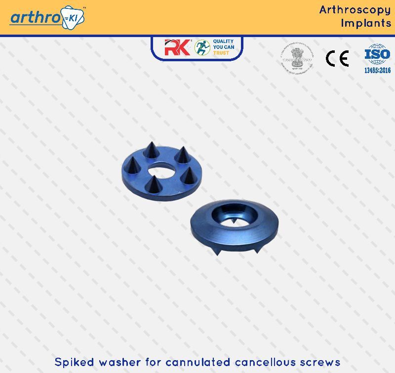 Spiked washer for cannulated cancellous screw