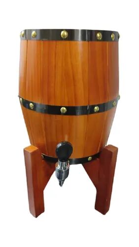 Polished Wooden Beer Barrel for Restaurants, Hotels