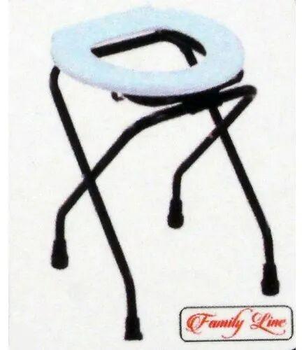 Commode Stool, Color : Black White