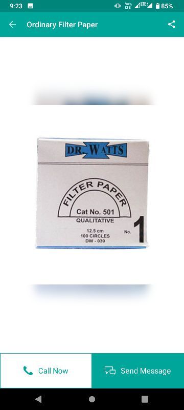 Dr watts filter paper
