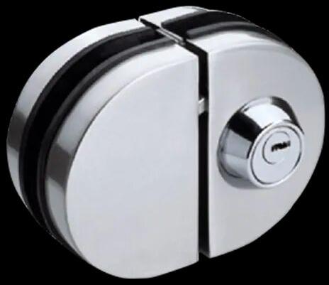 Stainless Steel Glass Door Lock, Color : silver