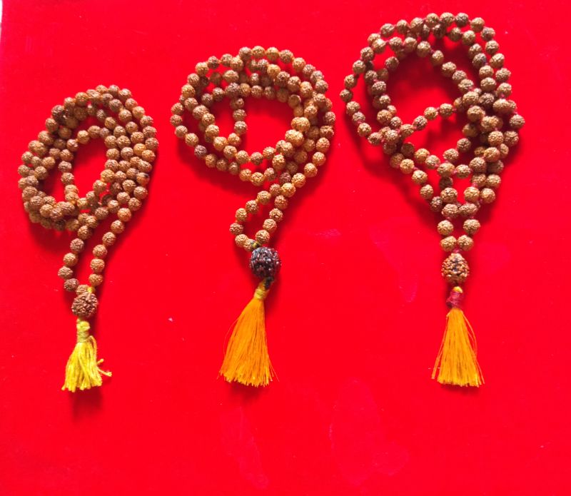 Beads Rudraksha Japa Mala, for Religious, Feature : High Strength, Improved Aesthetic Appeal, Long Lasting