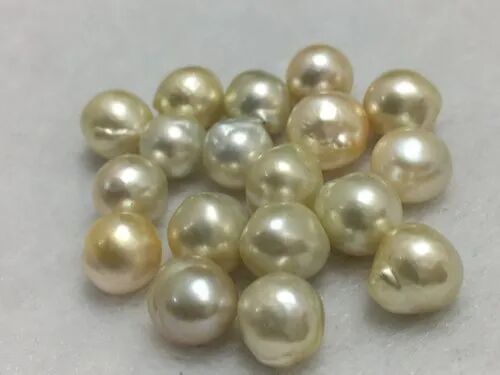 Light Golden South Sea Pearl, for Jewelry, Size : 9-5-10 Mm