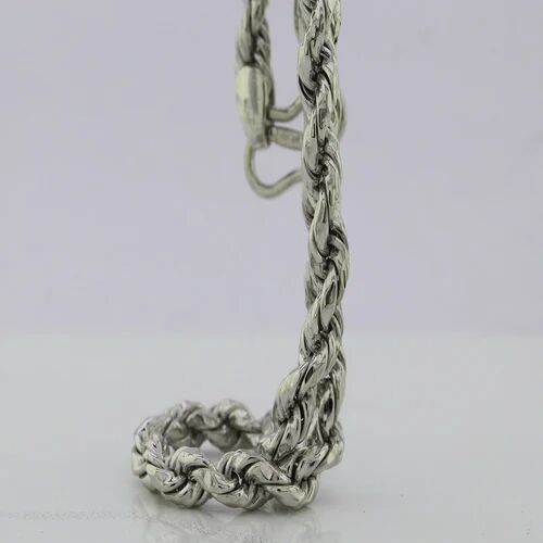 Polished Gold Palaksh Jewelry Sterling Silver Rope chain, Packaging Type : Box