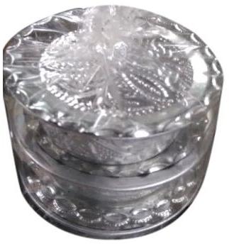 Round Aluminium Bowl, Pattern : Engraved