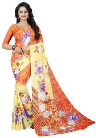 Border Georgette Saree, Occasion : Party Wear