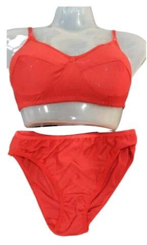 Non-Padded Plain Cotton Bra Red at Rs 55/piece in New Delhi