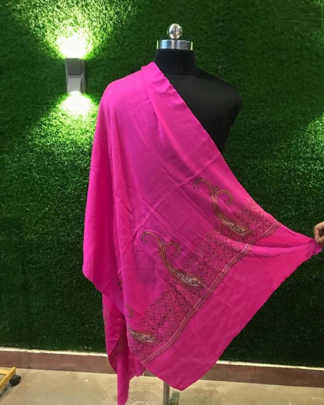 Ladies Pink Pure Pashmina Shawls, Occasion : Party Wear