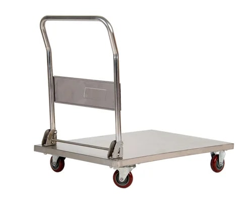 Grey Polished Iron Material Handling Trolley, For Industrial, Loading Capacity : 100-200kg
