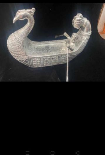 Silver Coated Swan Statue