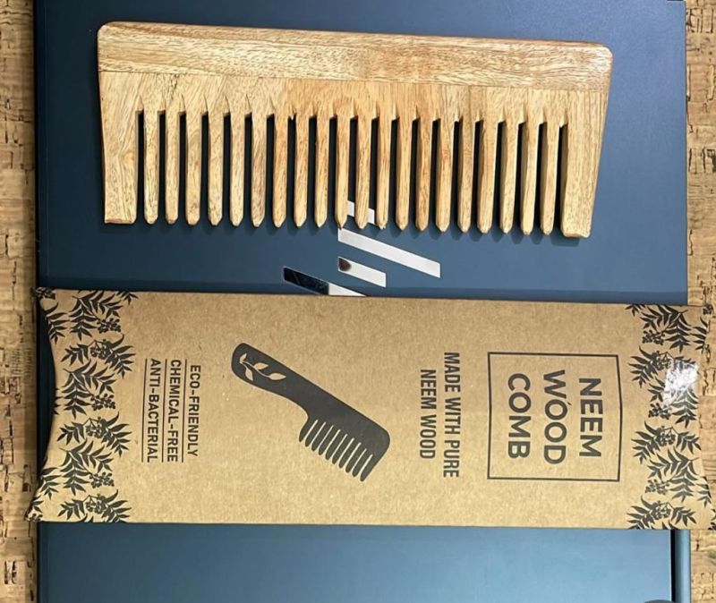 Herbal Wood Neem Comb, For Home, Salon