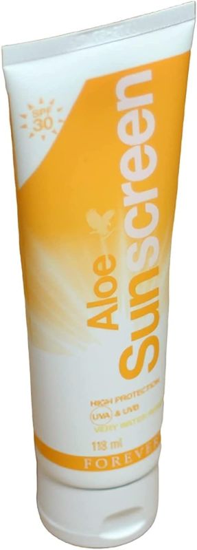 Forever Aloe Sunscreen Lotion, for Skin Care, Packaging Type : Plastic Tube