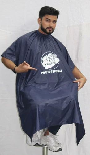 Virbros Professional Polyester Printed Blue Cutting Salon Apron, Size : 36x63 Inch