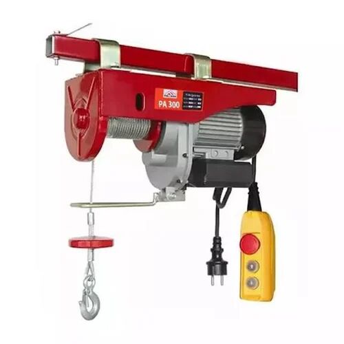 BAJRANGI Semi Automatic 220V 100-1000kg 4mm Mini Electric Hoist, for Weight Lifting, Pulling, Color : Red