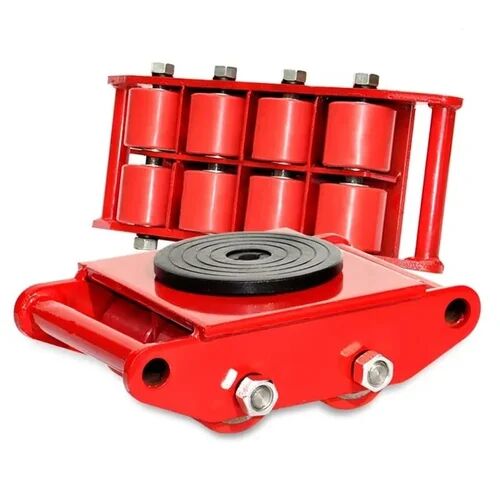 Mild Steel Rotating Cargo Trolley, Color : Red