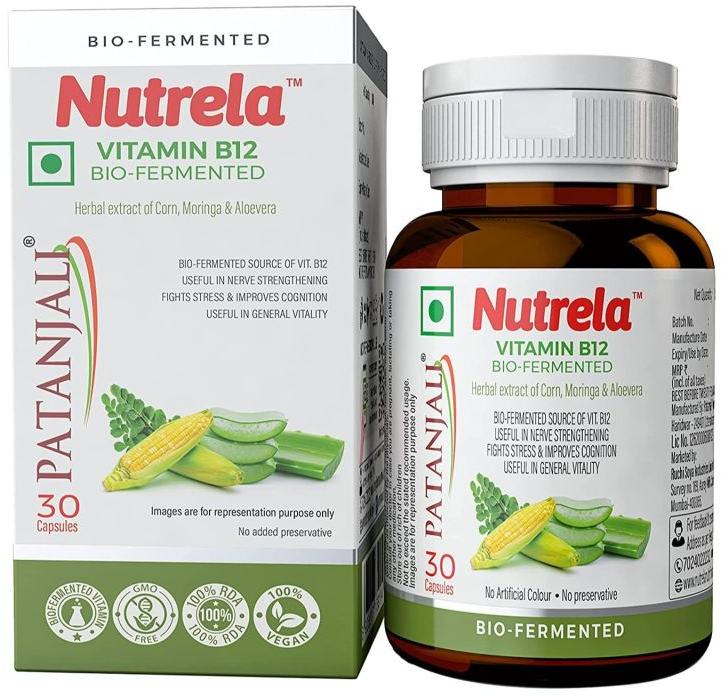 Patanjali Nutrela Vitamin B12 Capsules, Shelf Life : 1year