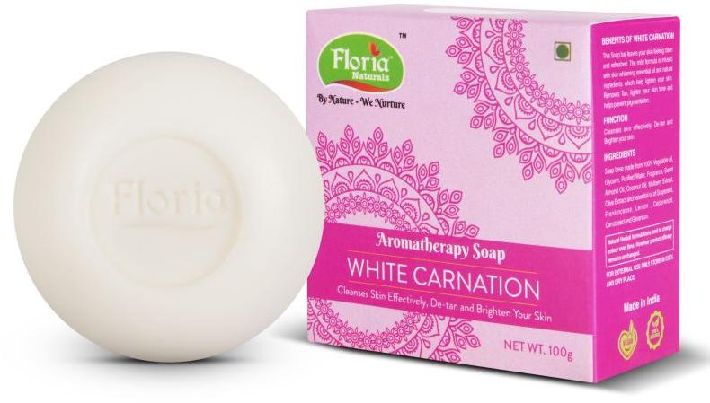Floria Naturals White Carnation Aromatherapy Soap, for Skin Care