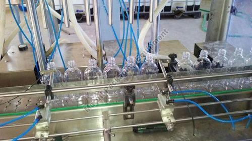 Hydraulic Powder Coated Cast Iron Cosmetic Liquid Filling Machine, Specialities : Rust Proof, Long Life