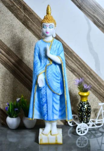 Marble Standing Buddha Statue, for Interior Decor, Packaging Type : Carton Box