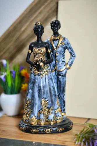 Polyresin Standing Guldasta Couple Statue, for Interior Decor, Packaging Type : Thermocol Box