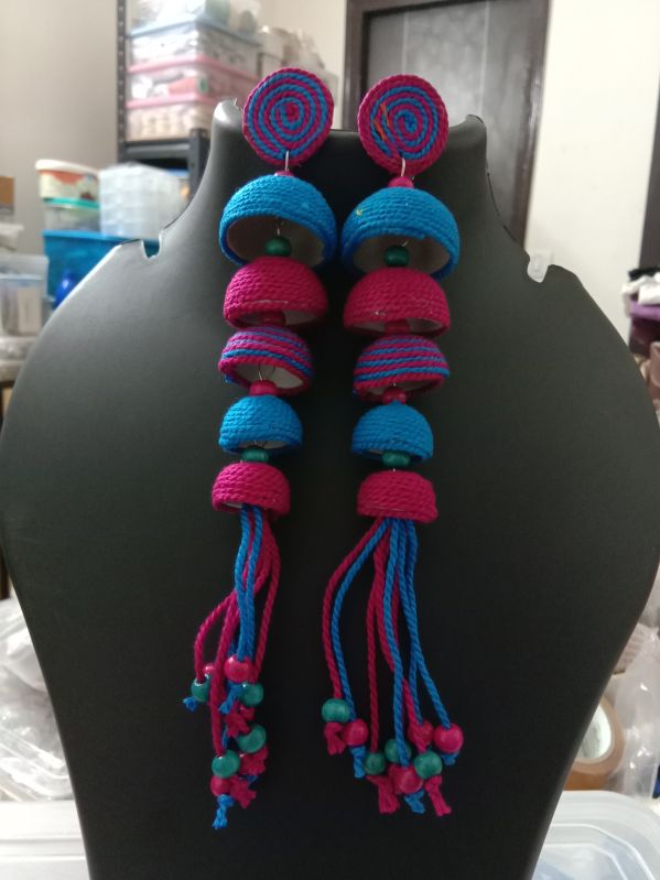 Handmade Silk Thread Earrings