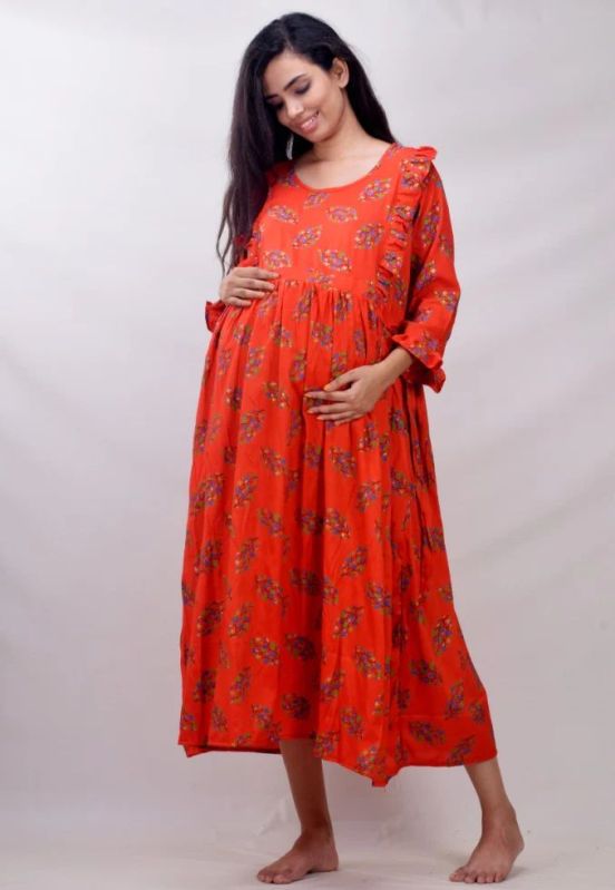 Ladies Cotton Maternity Dress