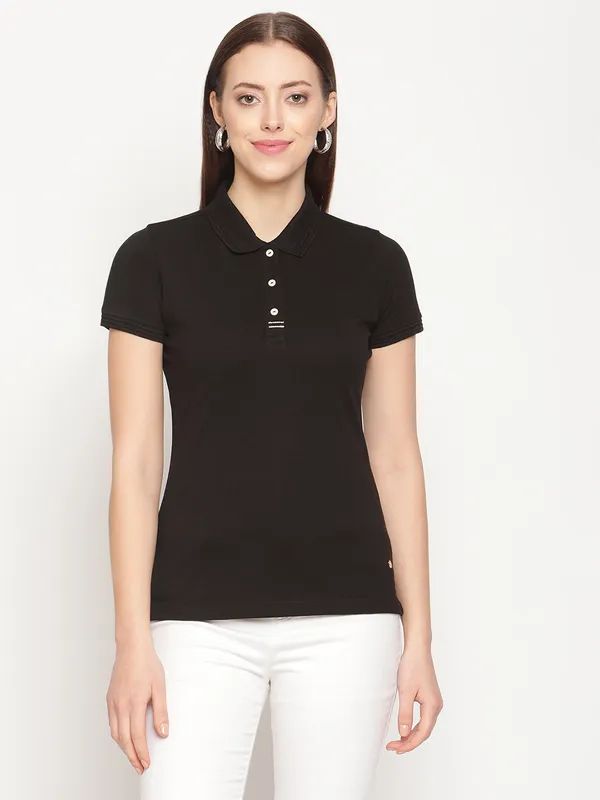 Cotton Ladies Polo T-Shirt, Feature : Quick Dry, Eco-friendly