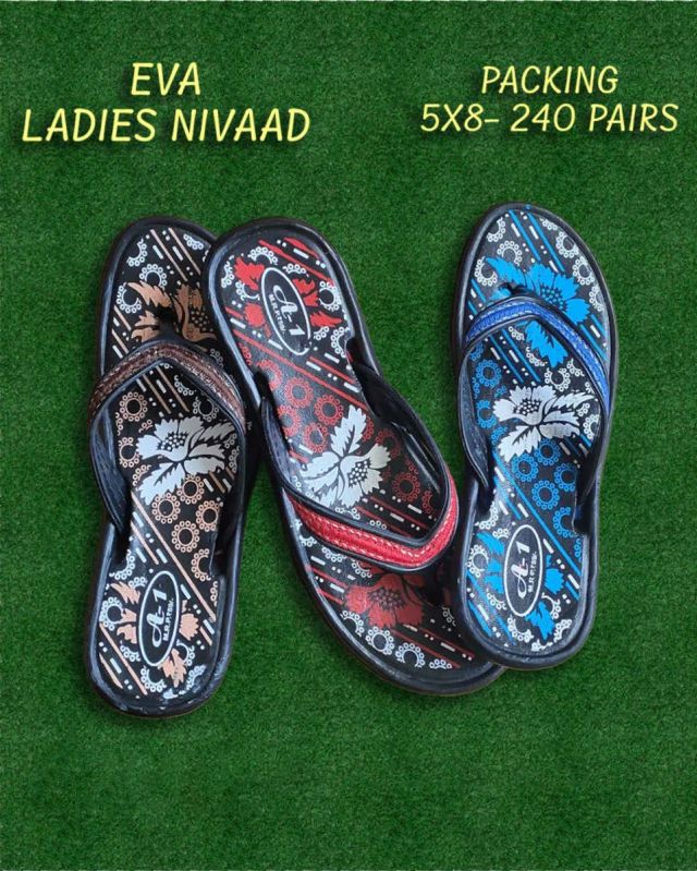 Multicolor Sonu Footwear Printed Nivaad Eva Ladies Slipper, for Casual Wear, Size : 5x8 Inch