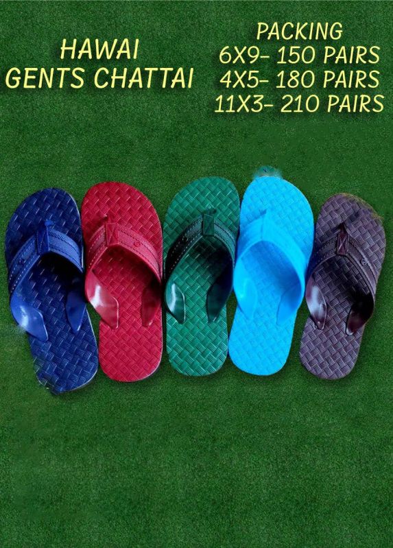 Sonu Footwear Chattai Pattern Rubber Gents Hawaii Slipper, for Daily ...