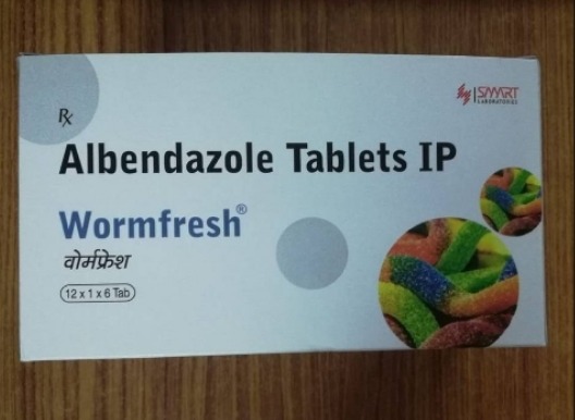 Wormfresh Albendazole Tablets, Packaging Type : Strip