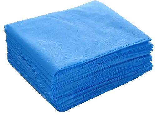 Blue Plain Non-Woven Disposable Bed Sheet, for Hospital, Size : 50*90, 60*90