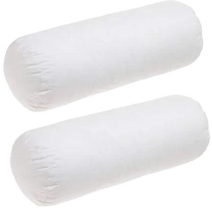 Cylinder Durga Sparkle Pillow White Fiber Bolster, Size : 9x24, 10x27 Inches